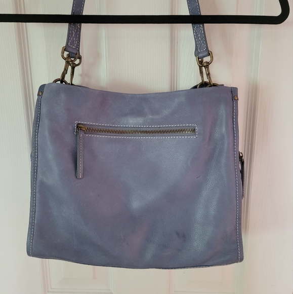 American Leather Co. Blue Shoulder Purse - Picture 2 of 12